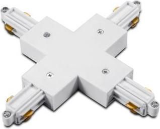 Σύνδεσμος Ράγας Φωτιστικών Aca Σταυρός 2 Καλωδίων Λευκός για Σποτ σε Λευκό Χρώμα 2WXW