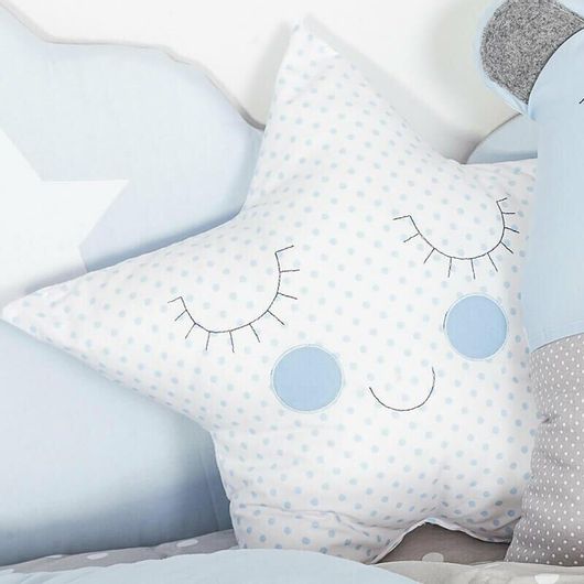 Διακοσμητικό μαξιλάρι Αστέρι σιέλ Baby Star