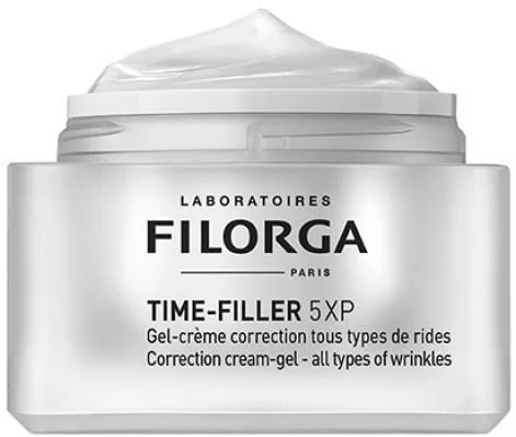 Gel Προσώπου Filorga Time Filler 5xp 24ωρο Αντιγηραντικό για Λιπαρές/Μικτές Επιδερμίδες με Υαλουρονικό Οξύ 50ml