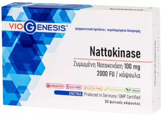 Viogenesis Nattokinase 100mg 60 κάψουλες