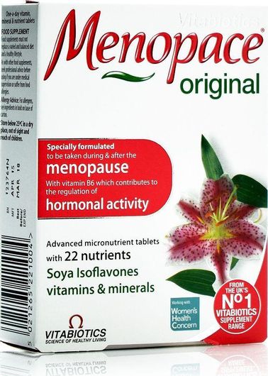 Vitabiotics Menopace Original Daily Support Συμπλήρωμα για την Εμμηνόπαυση 30 Ταμπλέτες