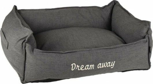 Κρεβάτι Σκύλου Basket Dream Away Rectangular With Zipper 70x50x25cm Γκρι