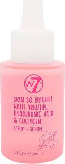 W7 Cosmetics Skin So Bright Serum Προσώπου με Υαλουρονικό Οξύ & Κολλαγόνο για Λάμψη 30ml