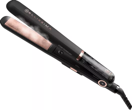 Πρέσα Μαλλιών Bellissima My Pro Steam B28 100 11632 με Ατμό & Κεραμικές Πλάκες 64W Μαύρο