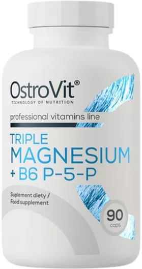 OstroVit Triple Magnesium + B6 P-5-P 90 Κάψουλες