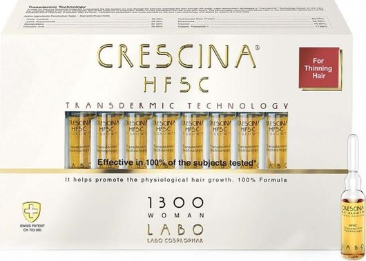 Αγωγή κατά της Τριχόπτωσης Labo Crescina Transdermic HFSC Woman 1300 για Γυναίκες Προχωρημένο Στάδιο Αραίωσης 20 Φιαλίδια 3.5ml