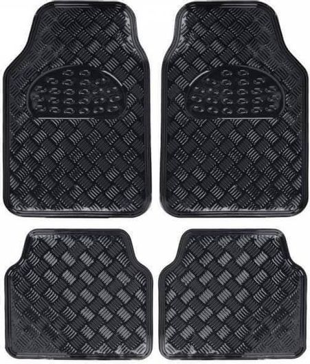 Σετ Πατάκια Αυτοκινήτου Autoline 11270 Αλουμινίου & Λαστιχένια 4τμχ Ανθρακί