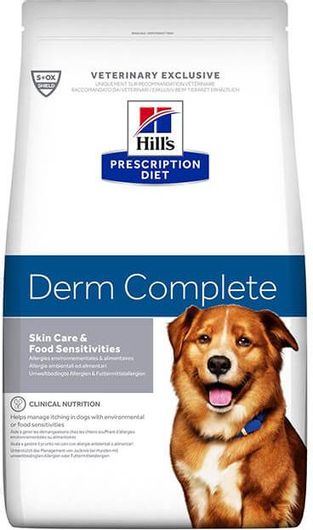 Ξηρά Τροφή Hill's Prescription Diet Derm Complete 12kg για Ενήλικους Σκύλους με Κρέας 