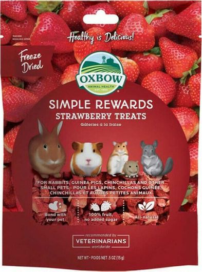 Τροφή Τρωκτικού Oxbow Simple Rewards Φράουλα 15gr
