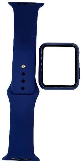 Θήκη Wearable Πλήρους Οθόνης από Σιλικόνη για Apple Watch 44/45 σε Μπλε