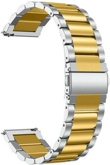 Λουράκι Wearable Μεταλλικό Ασημί με Χρυσό για το Apple Watch 42/44/45mm