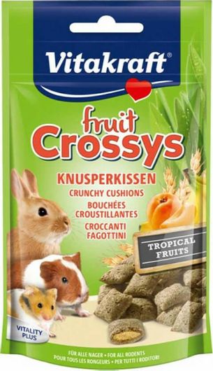 Τροφή Τρωκτικού Vitakraft Fruit Crossys με Τροπικά Φρούτα 50gr