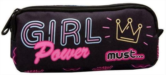 Κασετίνα Must Energy Girl Power 584528 με 2 Θήκες Μαύρο