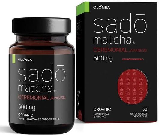 Olonea Sado Matcha Ceremonial Japanese 500mg 30 Κάψουλες Matcha