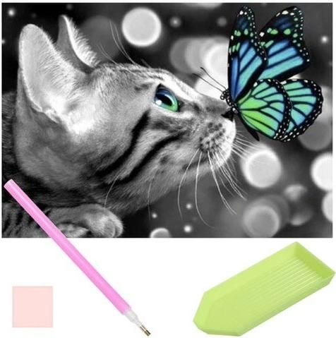 Ψηφιδωτό Μωσαϊκό με Σχέδιο Γάτα 30x40cm 