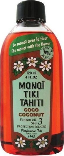 Monoi Tiki Tahiti Monoi Oil Αντηλιακό Λάδι Προσώπου και Σώματος SPF3 120ml