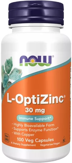 Now Foods L-OptiZinc 30mg 100 κάψουλες