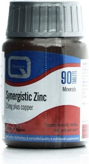 Quest Synergistic Zinc with Copper 15mg with Copper 90 Ταμπλέτες