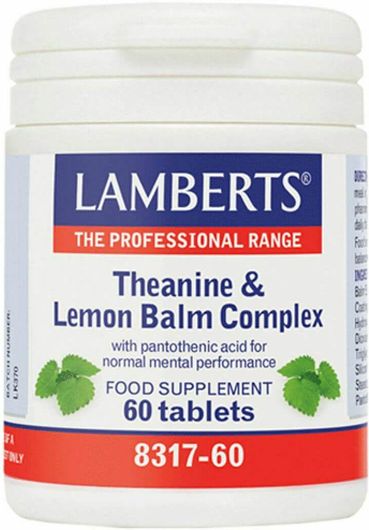 Lamberts Theanine & Lemon Balm Complex 60 Ταμπλέτες Unflavoured