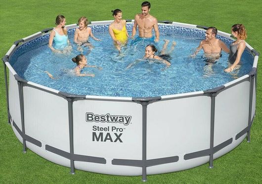 Πισίνα Bestway Steel Pro Max Εδάφους με Αντλία Φίλτρου 427x427x122cm