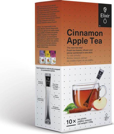 Μαύρο Τσάι Elixir Cinnamon Apple 10 Φακελάκια