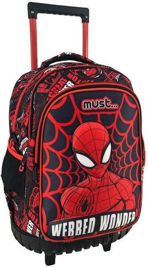 Σχολική Τσάντα Δημοτικού Must Τρόλεϊ Spiderman Πολύχρωμο
