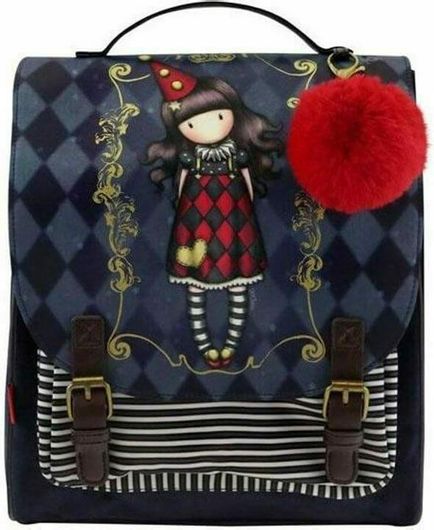 Παιδική Τσάντα Βόλτας Santoro Πλάτης Circus Harlequin Gorjuss Μπλε