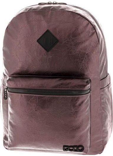 Σχολική Τσάντα Δημοτικού Πλάτης Polo Princessa Eggplant Metallic Ροζ