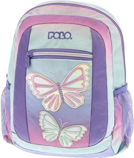 Σχολική Τσάντα Νηπίου Polo Πλάτης Bambino Butterfly Μοβ