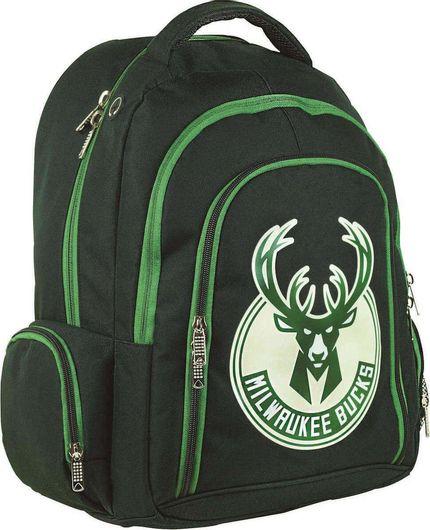 Σχολική Τσάντα Δημοτικού Πλάτης Back Me Up NBA Milwaukee Bucks Πράσινο