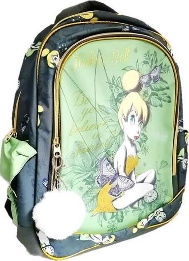 Σχολική Τσάντα Δημοτικού Πλάτης Gim Tinkerbell Glitter Μπλε