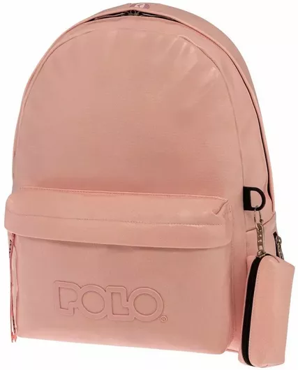 Σχολική Τσάντα Γυμνασίου / Λυκείου Πλάτης Polo Vinyl Ροζ