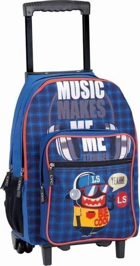 Σχολική Τσάντα Δημοτικού Lyc Sac Τρόλεϊ Be Cool Line Μπλε