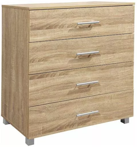 Συρταριέρα Κρεβατοκάμαρας Homemarkt Ξύλινη με 4 Συρτάρια 75x40x83cm Sonama