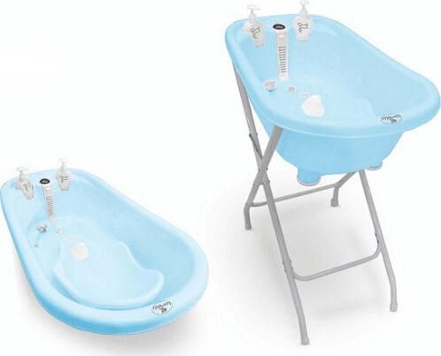 Μπανάκι Βρεφικό Lorelli Με Βάση Θερμόμετρο Γλύστρα Και Απλικατέρ 10130820004 Μπλε 