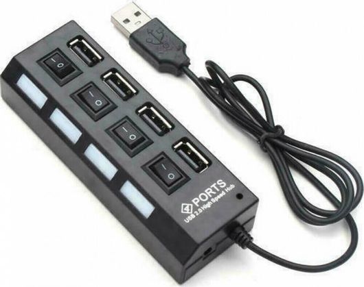 USB Hub Andowl Q-H4 USB 2.0 4 Θυρών με σύνδεση USB-A