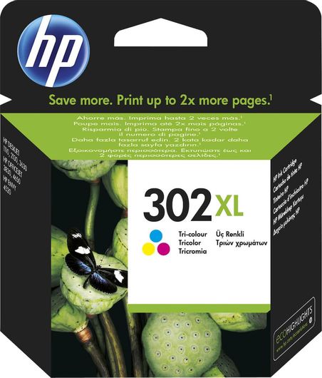 HP 302XL Γνήσιο Μελάνι Εκτυπωτή InkJet Πολλαπλό ColorF6U67AE