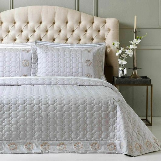 Σετ Νυφικό Κουβερλί Υπέρδιπλο 19V69 Coral με 2 Μαξιλαροθήκες 240x260cm Γκρι