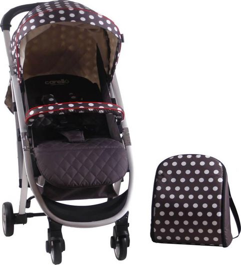 Παιδικό Καρότσι Carello M18 - Dots MKK-1800-NT με Ποδόσακο Μαύρο