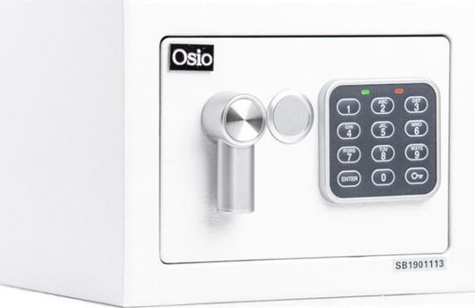 Χρηματοκιβώτιο Osio OSB-1723WH με Ψηφιακό Κλείδωμα και Κλειδί Ξενοδοχείου Μ23xΠ17xΥ17cm 3.5kg Λευκό