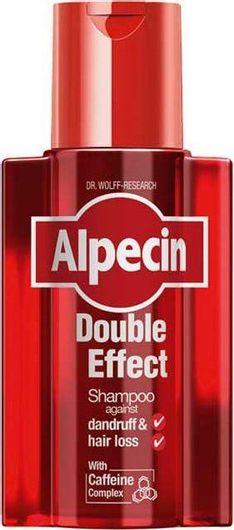 Σαμπουάν Alpecin Double Effect Caffeine Anti-Dandrufff and Anti-Hai κατά της Πιτυρίδας & της Τριχόπτωσης για Εύθραυστα Μαλλιά 200ml