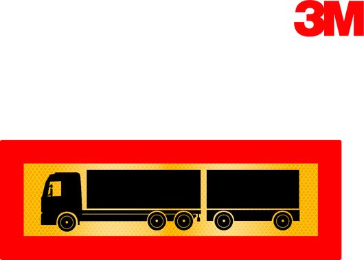 Ανακλαστική Πινακίδα 3M Τριαξονικό με Ρυμουλκούμενο - 50 x 20 cm