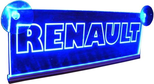 Διακοσμητική Πινακίδα Καμπίνας LED για Renault Μπλε