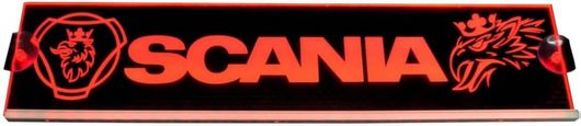 Διακοσμητική Πινακίδα Καμπίνας LED για Scania Κόκκινη