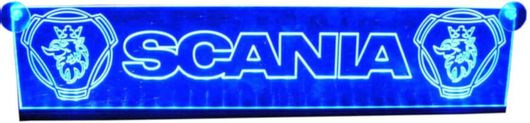 Διακοσμητική Πινακίδα Καμπίνας LED για Scania Μπλε