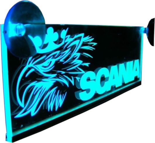 Διακοσμητική Πινακίδα Καμπίνας LED για Scania Μπλε