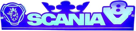 Διακοσμητική Πινακίδα Καμπίνας LED για Scania Μπλε