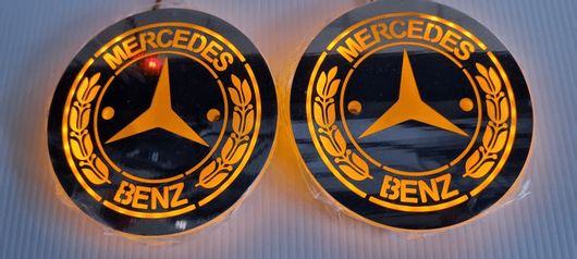 Διακοσμητικό Έμβλημα LED για Mercedes Πορτοκαλί