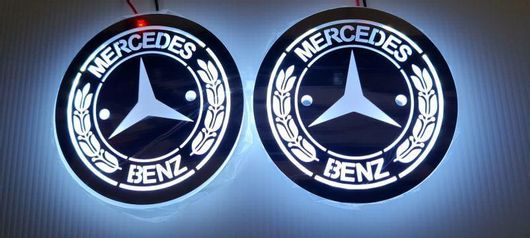 Διακοσμητικό Έμβλημα LED για Mercedes Λευκό