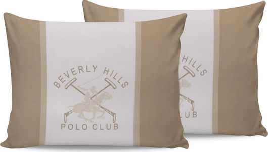 Σετ Μαξιλαροθήκες Beverly Hills Polo Club 50x70cm Καφέ